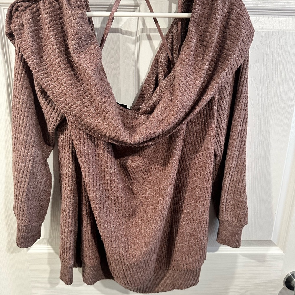 Torrid Women's Cowl Neck Sweater in Dusty Rose